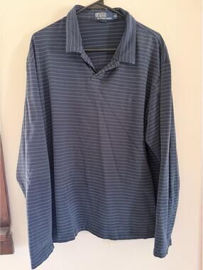 2XL - Men - Polo by Ralph Lauren Long Sleeve Striped Shirt